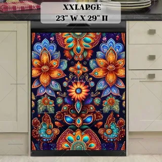 Preview of Traditional Polish Folklore Flowers magnet in XX Large size.