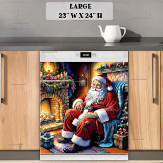 Preview of Tired Santa Claus magnet in Large size.