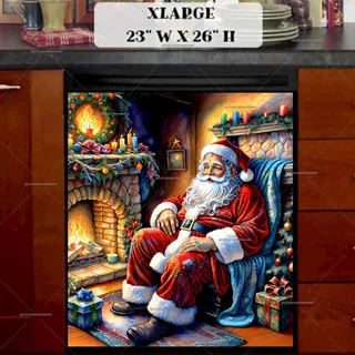 Preview of Tired Santa Claus magnet in Extra Large size.