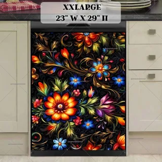 Preview of Gorgeous Mexican Folk Flowers magnet in XX Large size.