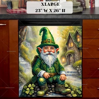 Preview of St. Patrick’s Day Irish Gnome magnet in Extra Large size.