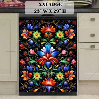 Preview of Colorful Bohemian Flowers magnet in XX Large size.