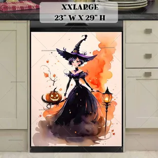 Preview of Pretty Halloween Witch magnet in XX Large size.