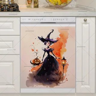 Preview of Pretty Halloween Witch magnet.