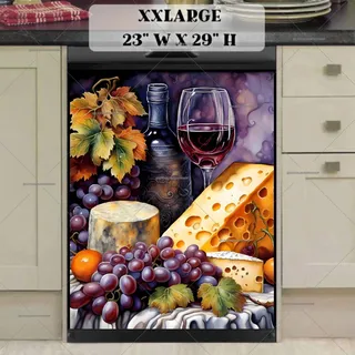 Preview of Pretty Still Life Wine Design magnet in XX Large size.