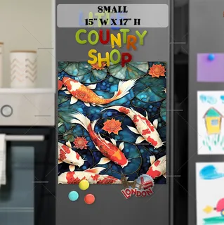 Preview of Beautiful Koi Fish in the Pond magnet in Small size.