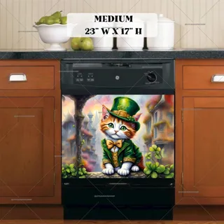 Preview of St. Patrick’s Day Irish Kitten magnet in Medium size.