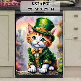 Preview of St. Patrick’s Day Irish Kitten magnet in XX Large size.