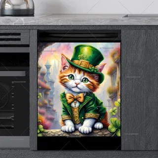 Preview of St. Patrick’s Day Irish Kitten magnet.