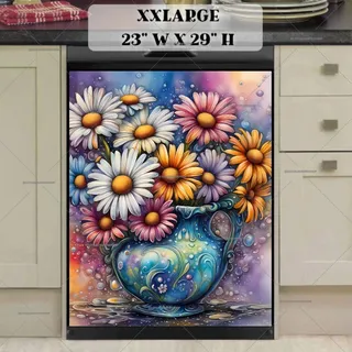 Preview of Whimsical Colorful Daisies magnet in XX Large size.