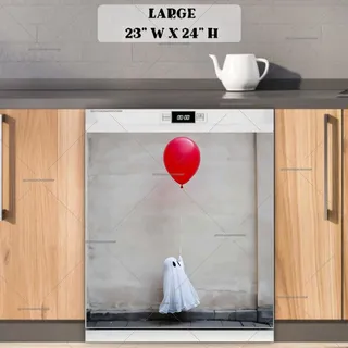 Preview of Little Ghost with a Balloon magnet in Large size.