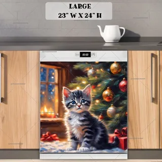 Preview of First Kitten’s Christmas magnet in Large size.