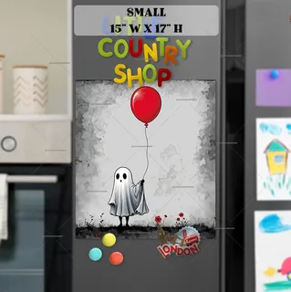 Preview of Little Ghost with a Red Balloon magnet in Small size.