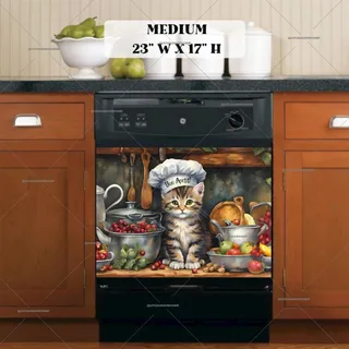 Preview of Kitten Chef in the Kitchen magnet in Medium size.