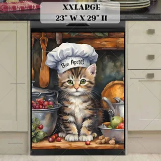 Preview of Kitten Chef in the Kitchen magnet in XX Large size.