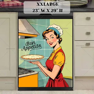 Preview of Retro Housewife with a Pie magnet in XX Large size.