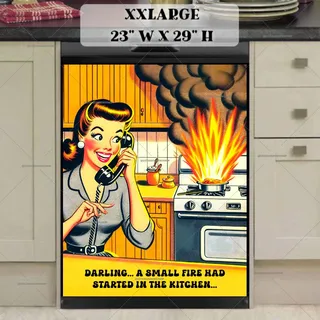 Preview of Funny Retro Housewife magnet in XX Large size.