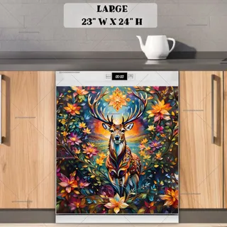 Preview of Bohemian Springtime Deer magnet in Large size.