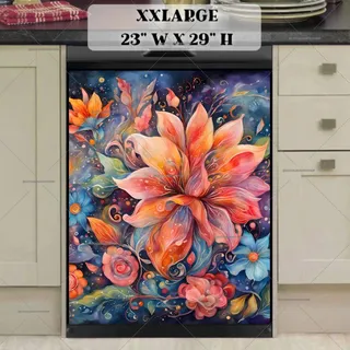 Preview of Whimsical Abstract Flowers magnet in XX Large size.