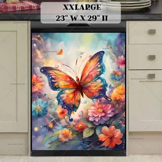 Preview of Beautiful Butterfly and Wildflowers magnet in XX Large size.