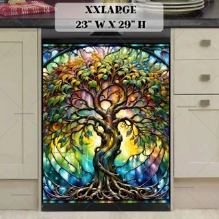 Preview of Stained Glass Willow Tree magnet in XX Large size.