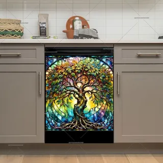 Preview of Stained Glass Willow Tree magnet.