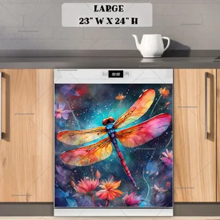 Preview of Abstract Flying Dragonfly magnet in Large size.