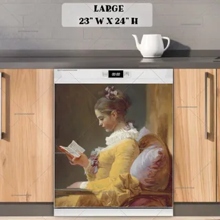 Preview of Young Girl Reading, by Jean-Honore Fragonard magnet in Large size.