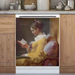 Preview of Young Girl Reading, by Jean-Honore Fragonard magnet.