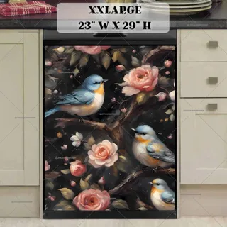 Preview of Pretty Birds and Roses magnet in XX Large size.