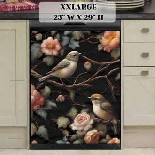 Preview of Little Birds and Pink Roses magnet in XX Large size.