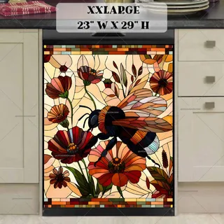 Preview of Stained Glass Bumblebee magnet in XX Large size.