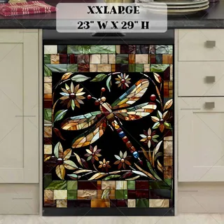 Preview of Stained Glass Dragonfly magnet in XX Large size.