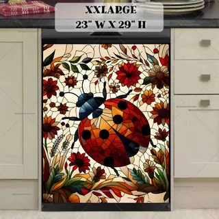 Preview of Stained Glass Ladybug magnet in XX Large size.