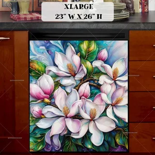 Preview of Beautiful Blooming Magnolias magnet in Extra Large size.