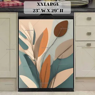 Preview of Minimalist Zen Mid Century Botanical Art magnet in XX Large size.