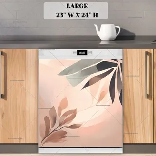 Preview of Minimalist Zen Mid Century Botanical Art magnet in Large size.