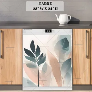 Preview of Minimalist Zen Mid Century Botanical Art magnet in Large size.