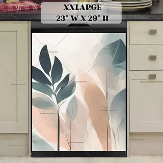 Preview of Minimalist Zen Mid Century Botanical Art magnet in XX Large size.