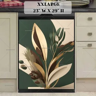 Preview of Minimalist Zen Mid Century Botanical Art magnet in XX Large size.