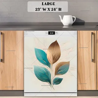 Preview of Minimalist Zen Mid Century Botanical Art magnet in Large size.