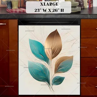 Preview of Minimalist Zen Mid Century Botanical Art magnet in Extra Large size.