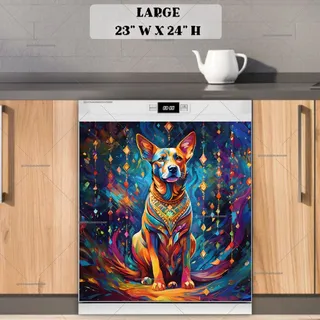 Preview of Beautiful Bohemian Dog magnet in Large size.