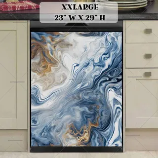 Preview of Dark Blue Marble Design magnet in XX Large size.