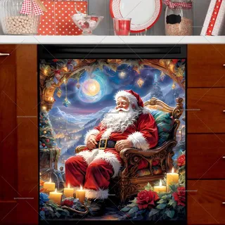 Preview of Santa in His Chair magnet.