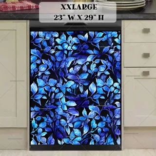 Preview of Pretty Blue Leaves magnet in XX Large size.