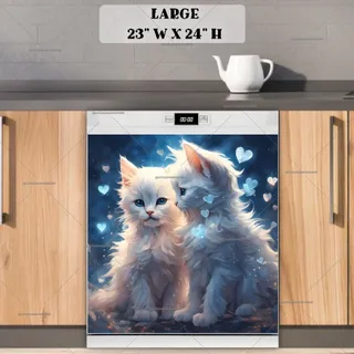 Preview of Cute Kittens in Love magnet in Large size.