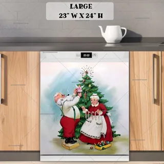 Preview of Vintage Santa and Mrs. Santa magnet in Large size.