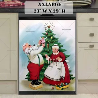 Preview of Vintage Santa and Mrs. Santa magnet in XX Large size.