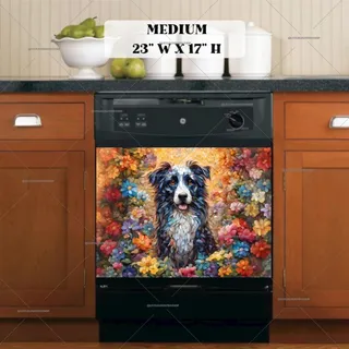Preview of Cute Mosaic Dog magnet in Medium size.